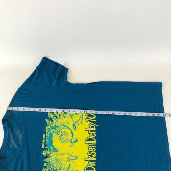 Patagonia Dirksen Derby 10 Slim Fit Tee Men's Large Crew Neck 100% Cotton Rally - Picture 8 of 10